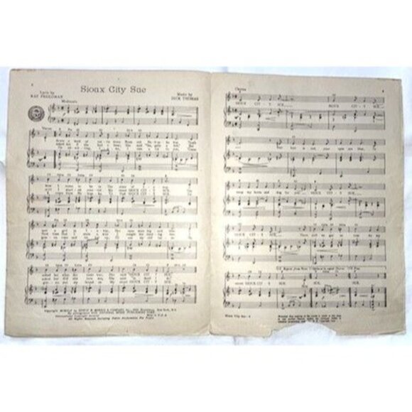 Sheet Music: Sioux City Sue, Gene Autry, 1945 (Rare) - Picture 3 of 4